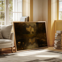 Château Reflected in Golden Dusk