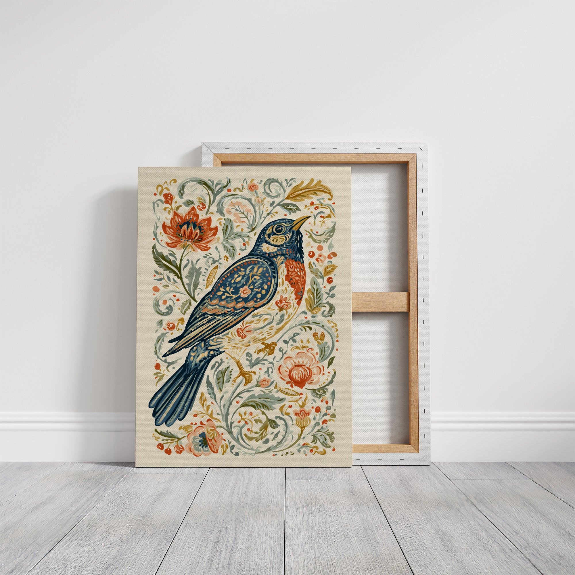 Robin In Full Bloom