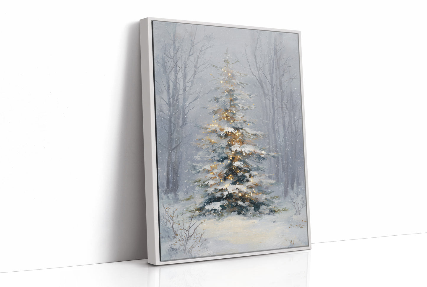 Golden Lights in Winter Silence