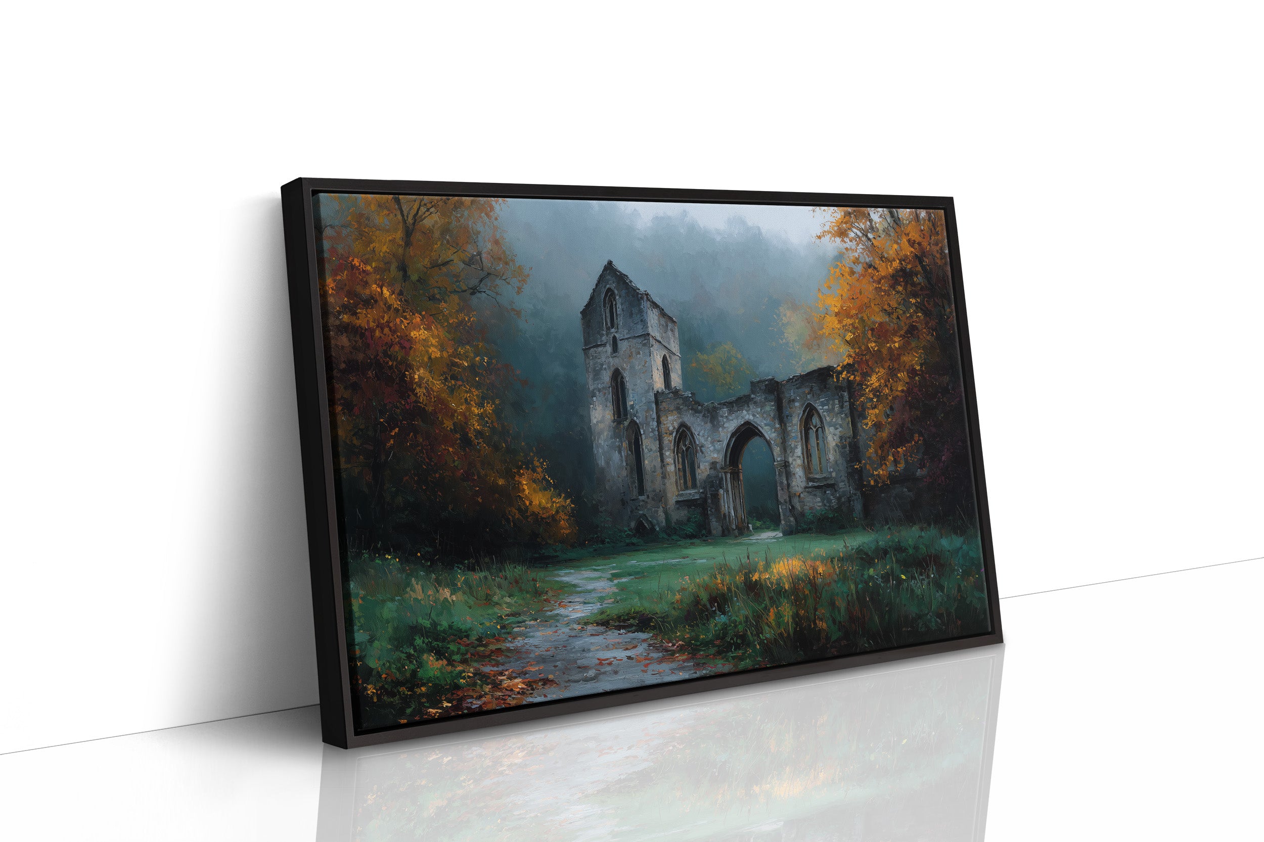 Ruins in Autumn Fog