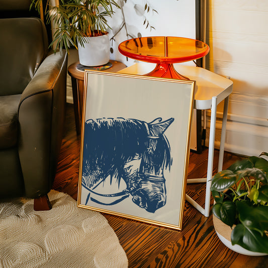 Midnight Blue Stallion Speaks Softly