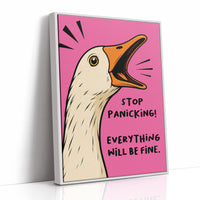 Stop Panicking! Screaming Goose Comic Print