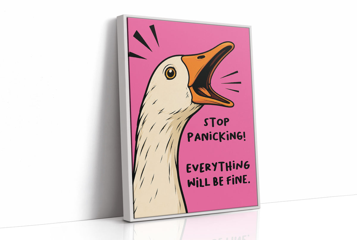 Stop Panicking! Screaming Goose Comic Print