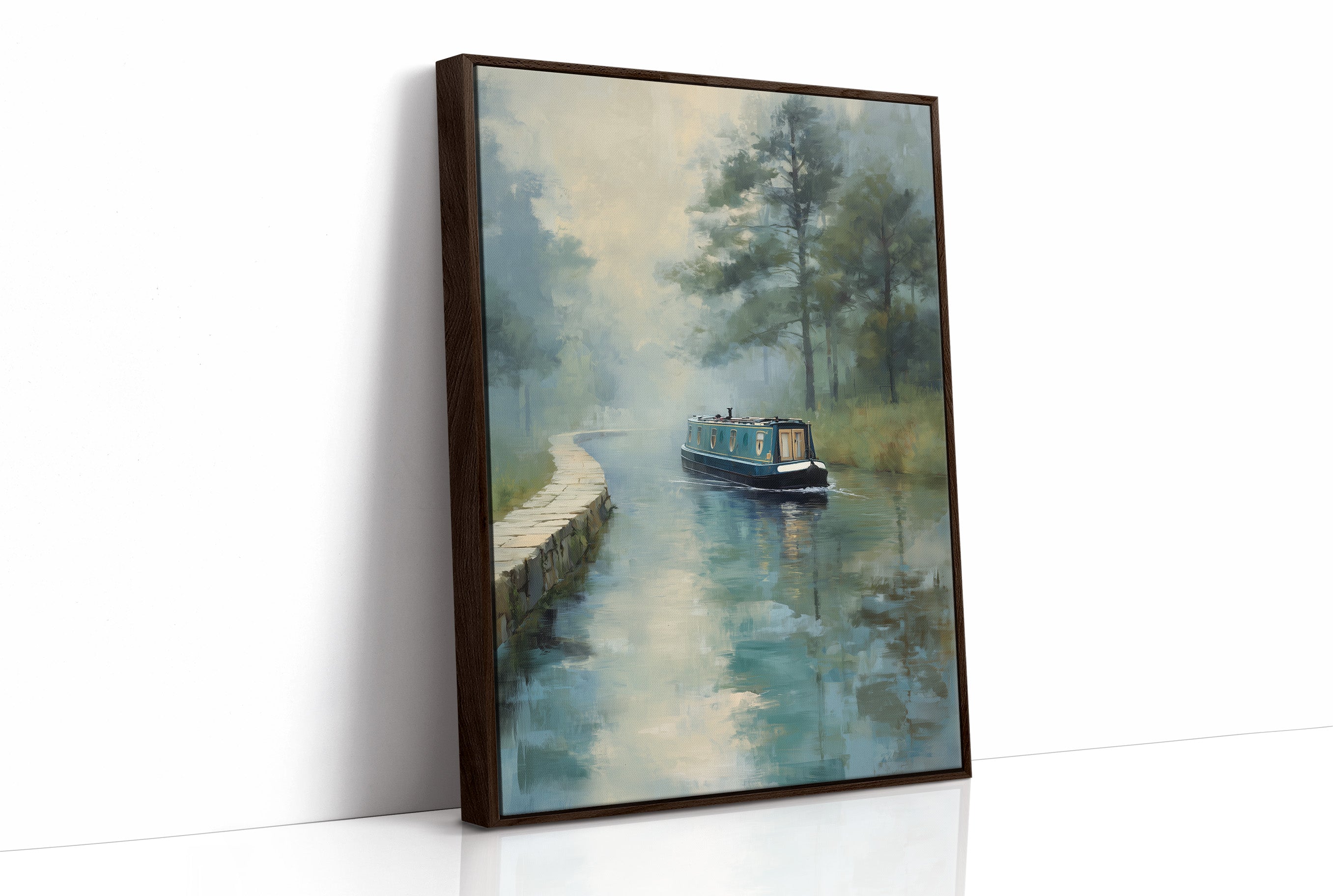 Narrowboat Whispers Through Mist