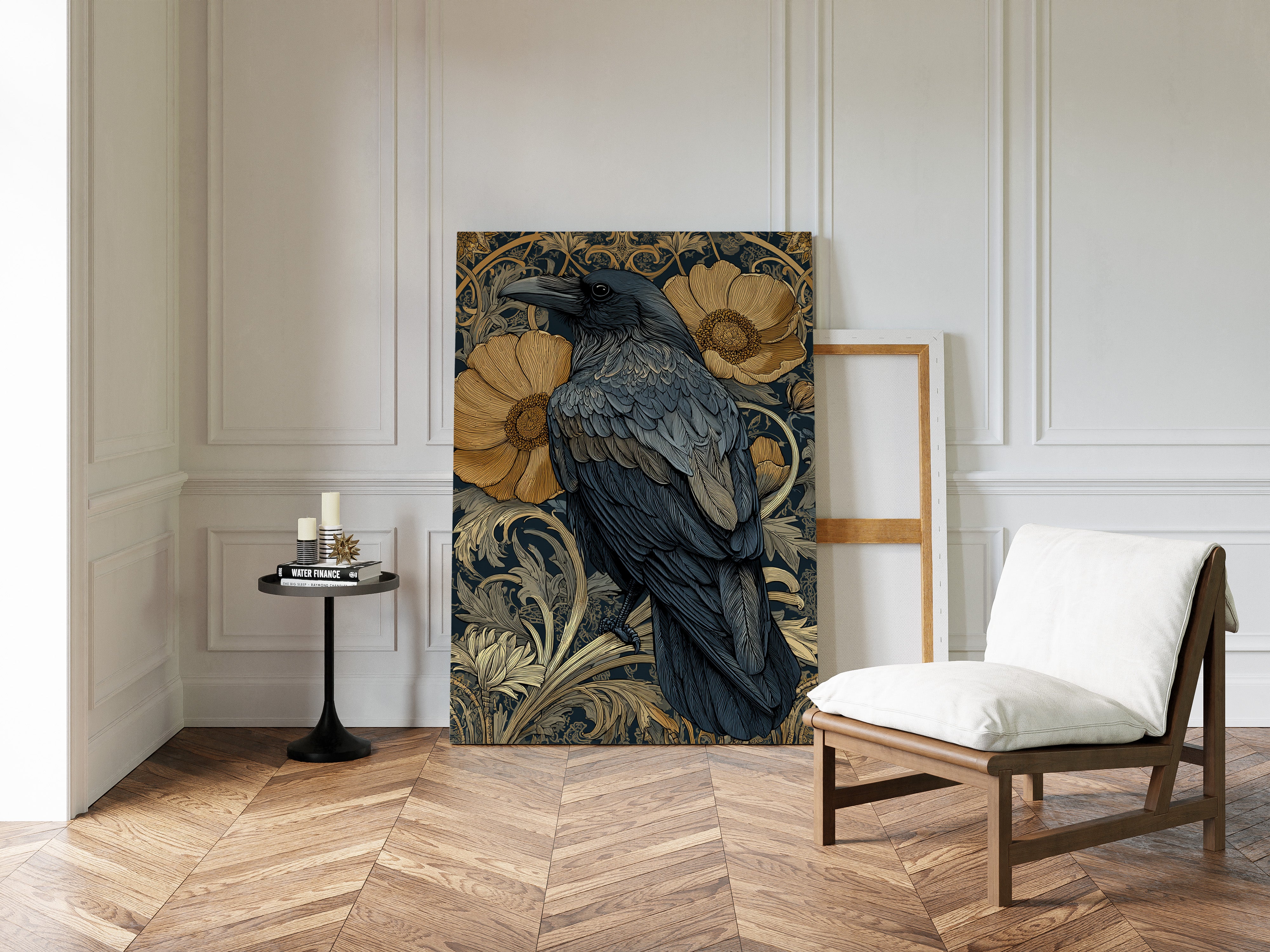 A Raven Among Golden Blooms