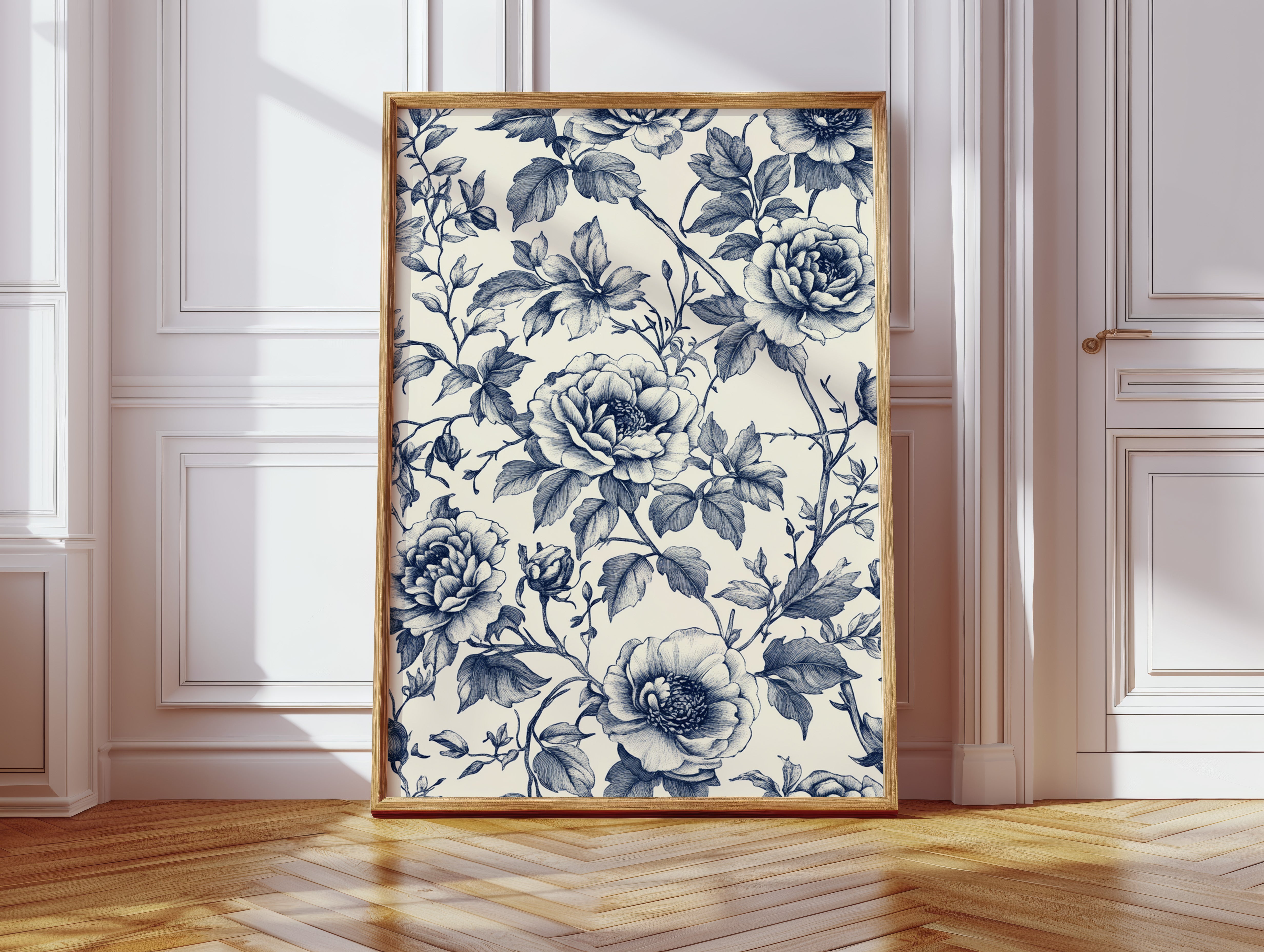 Petals' Secrets in Indigo Light