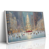 Winter Skaters Circle Manhattan's Heart