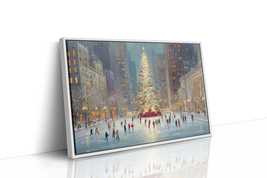 Winter Skaters Circle Manhattan's Heart