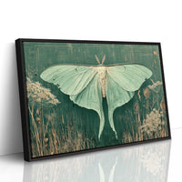 Luna Moth Among Wild Grasses