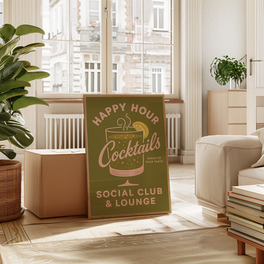 Happy Hour Cocktails Lounge Print