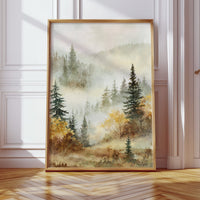 Mist Over Golden Pines