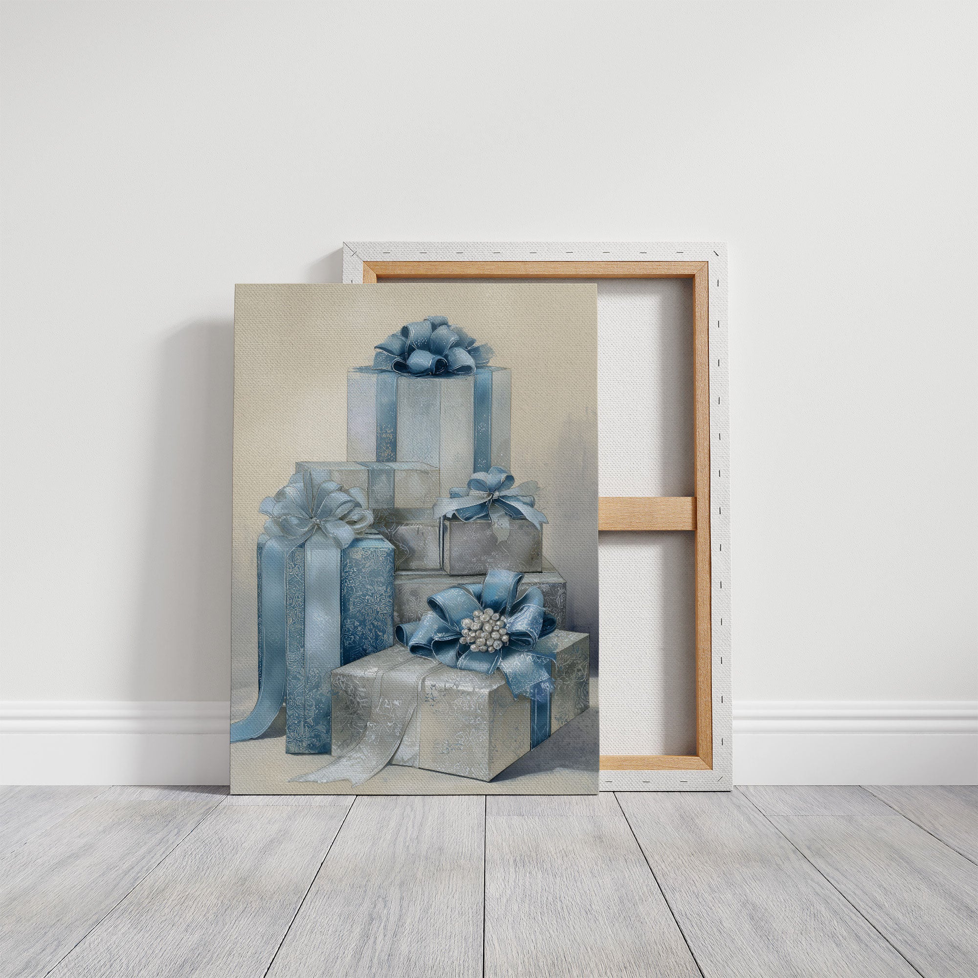 Blue Ribbons Wrap Winter's Secrets