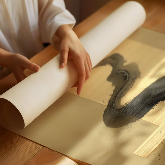 Ink Rivers Flow Through Golden Light