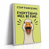 Stop Panicking! Goose Close-Up Comic Print