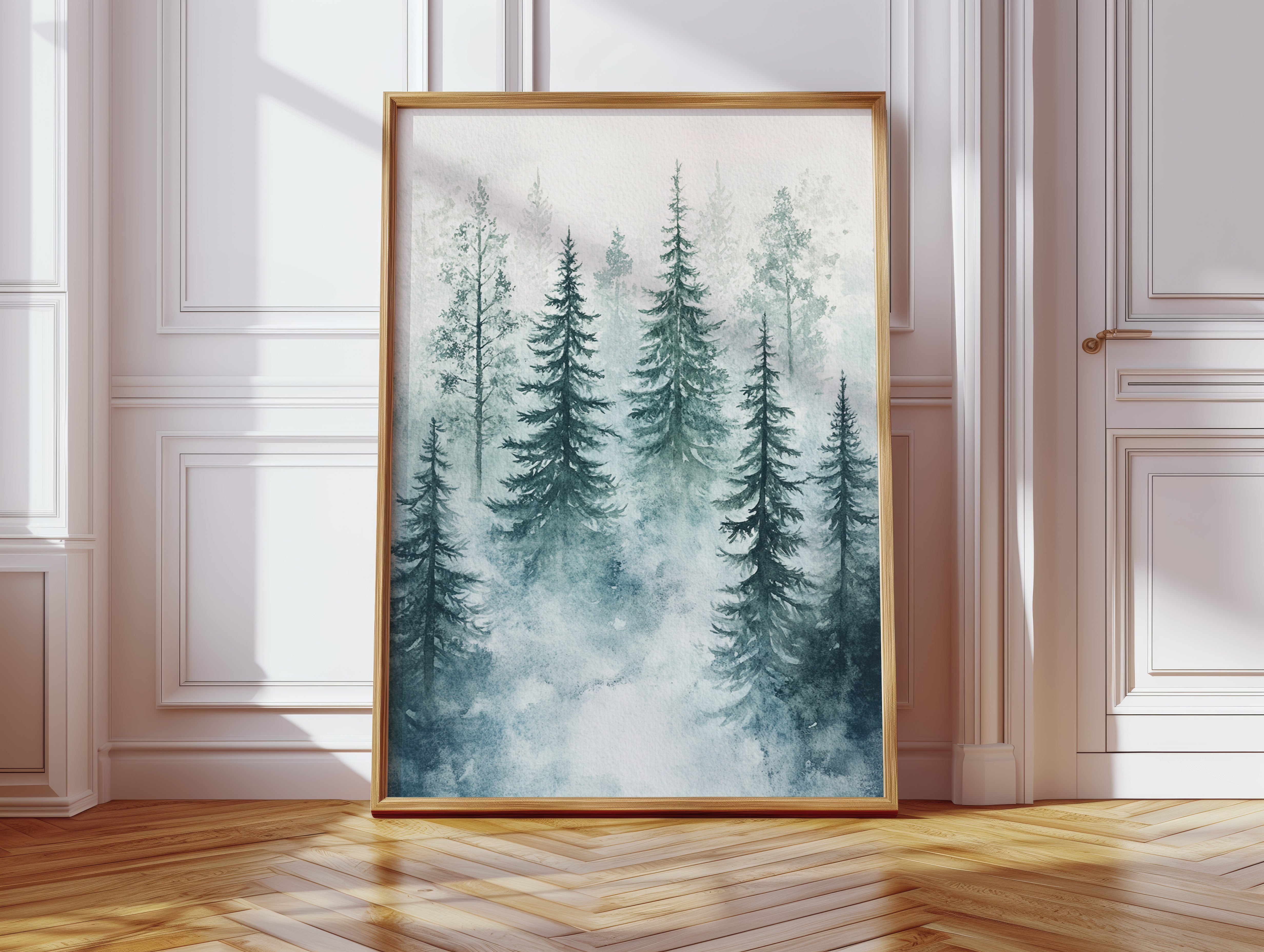 Veil of Mist Among Pines