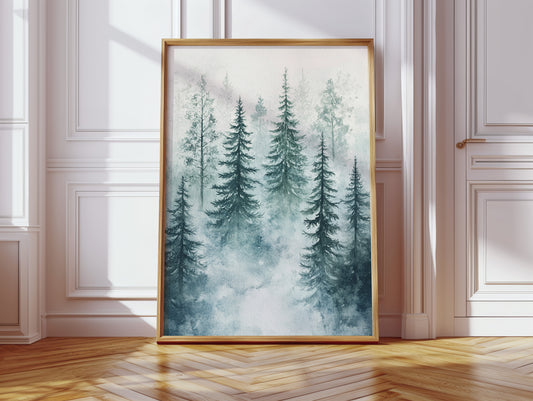 Veil of Mist Among Pines