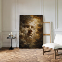 A Face Amongst Golden Clouds