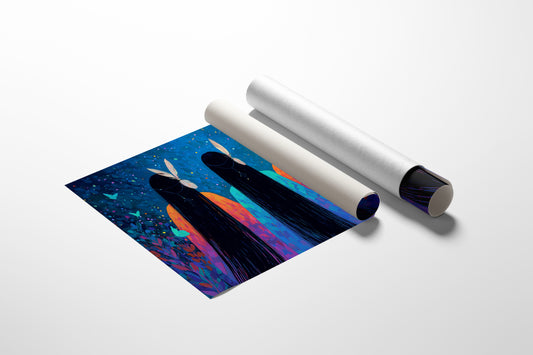 Moonlit Sisters Dance With Butterflies