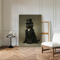 Dapper Feline's Grand Entrance
