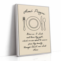 Meal Prayer — Bless Us O Lord Line Art Print