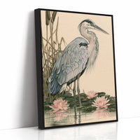 Heron at the Water Lilies