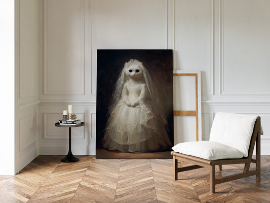 A Feline Bride Awaits the Unseen