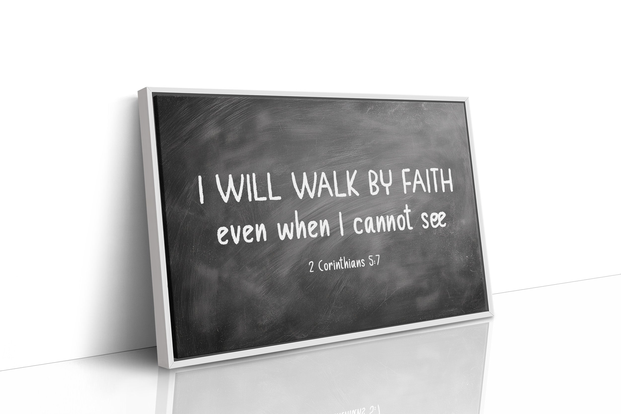 Chalk Words On Wooden Shelves