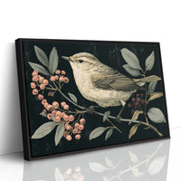 Warbler Amid Berry Branches