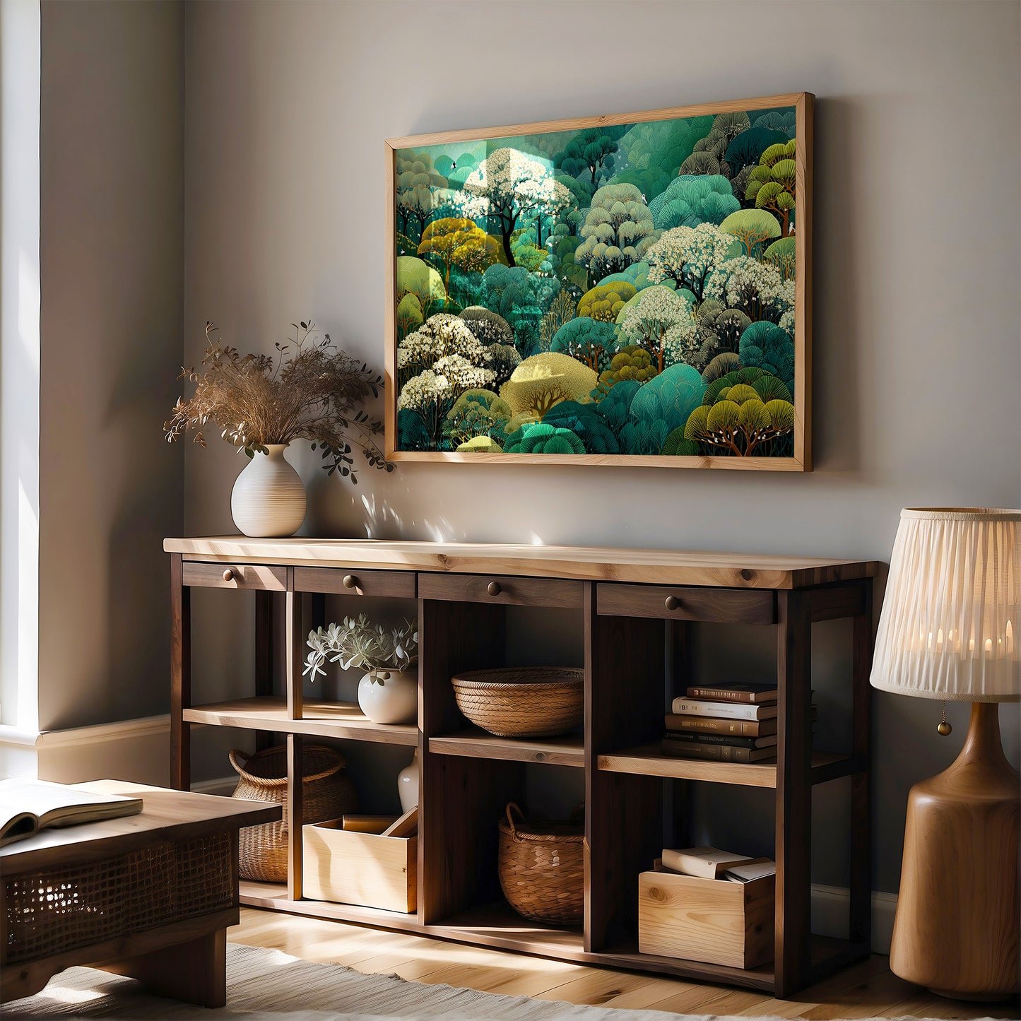 Forest Waves Dance In Emerald Light