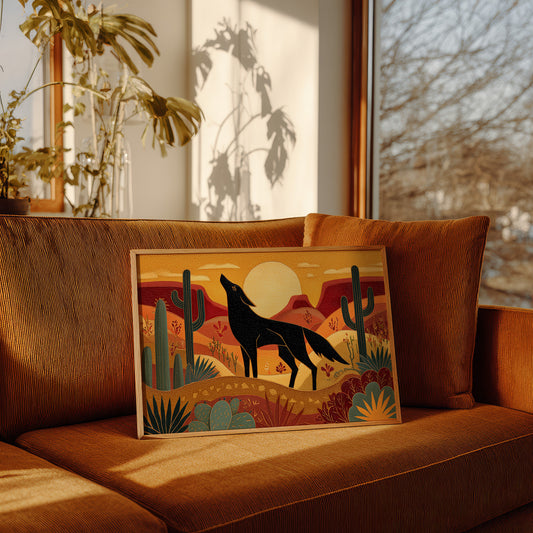 Coyote Songs At Desert Sunset