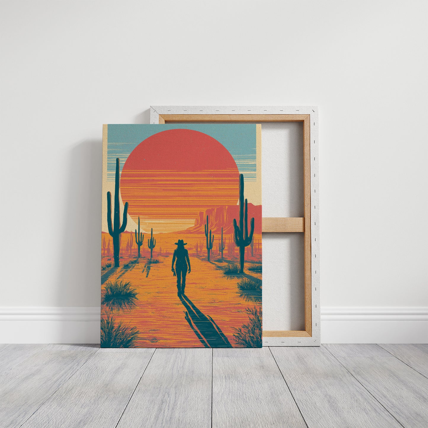 Long Shadows at Sundown: Desert Wanderer