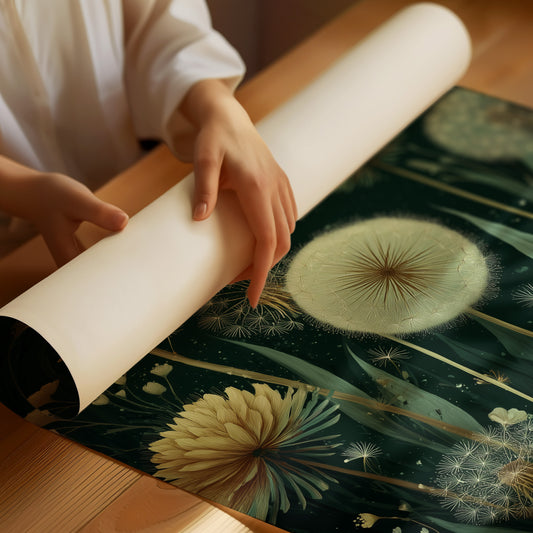 Dandelions Dance Under Midnight Stars