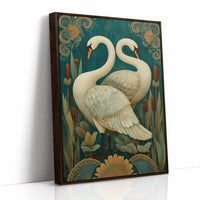 Elegant Duet Against Emerald Waters