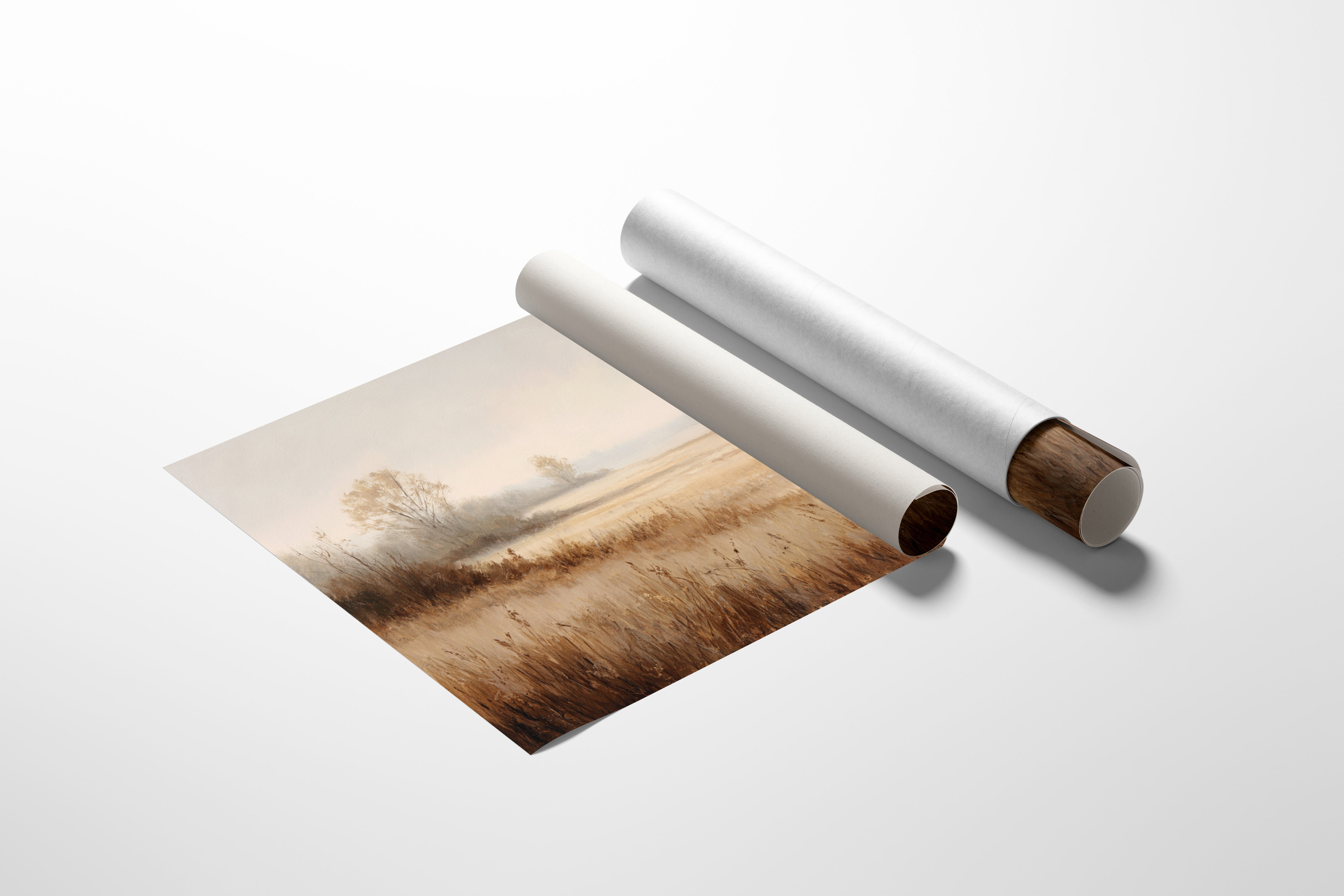 Morning Mist Paints Prairie Gold