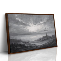 Solitary Cross Under Silver Skies