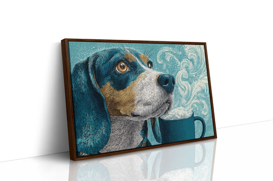 Beagle and the Steaming Mug