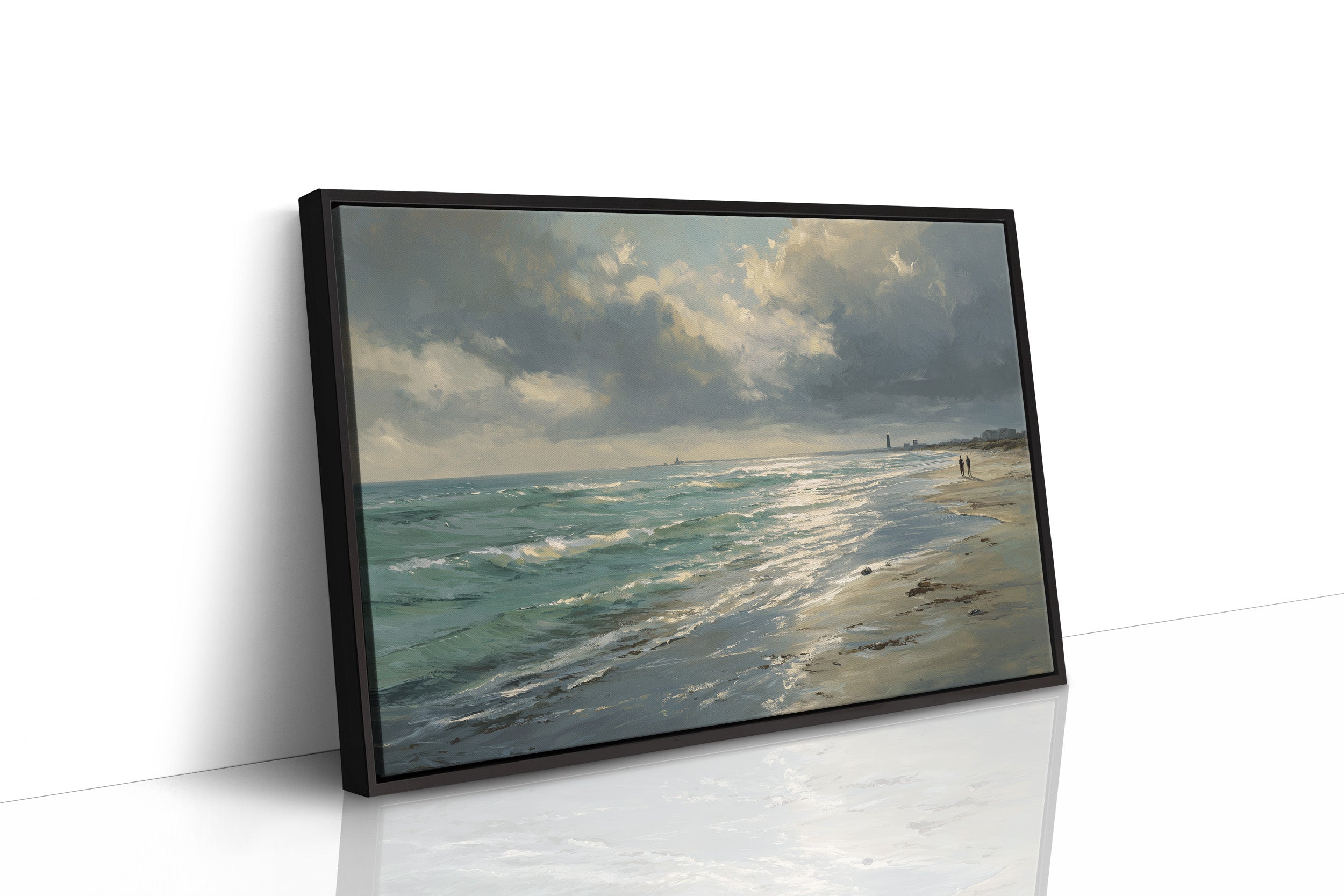 Sunbeams Pierce Coastal Storm Clouds