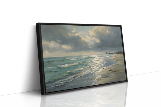 Sunbeams Pierce Coastal Storm Clouds