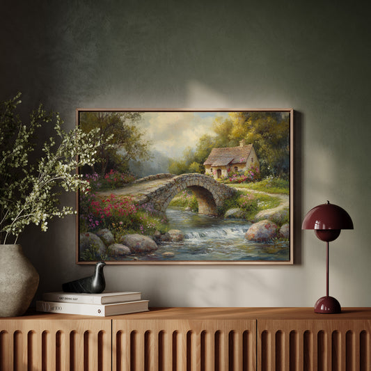 Summer Blooms By Stone Bridge Path