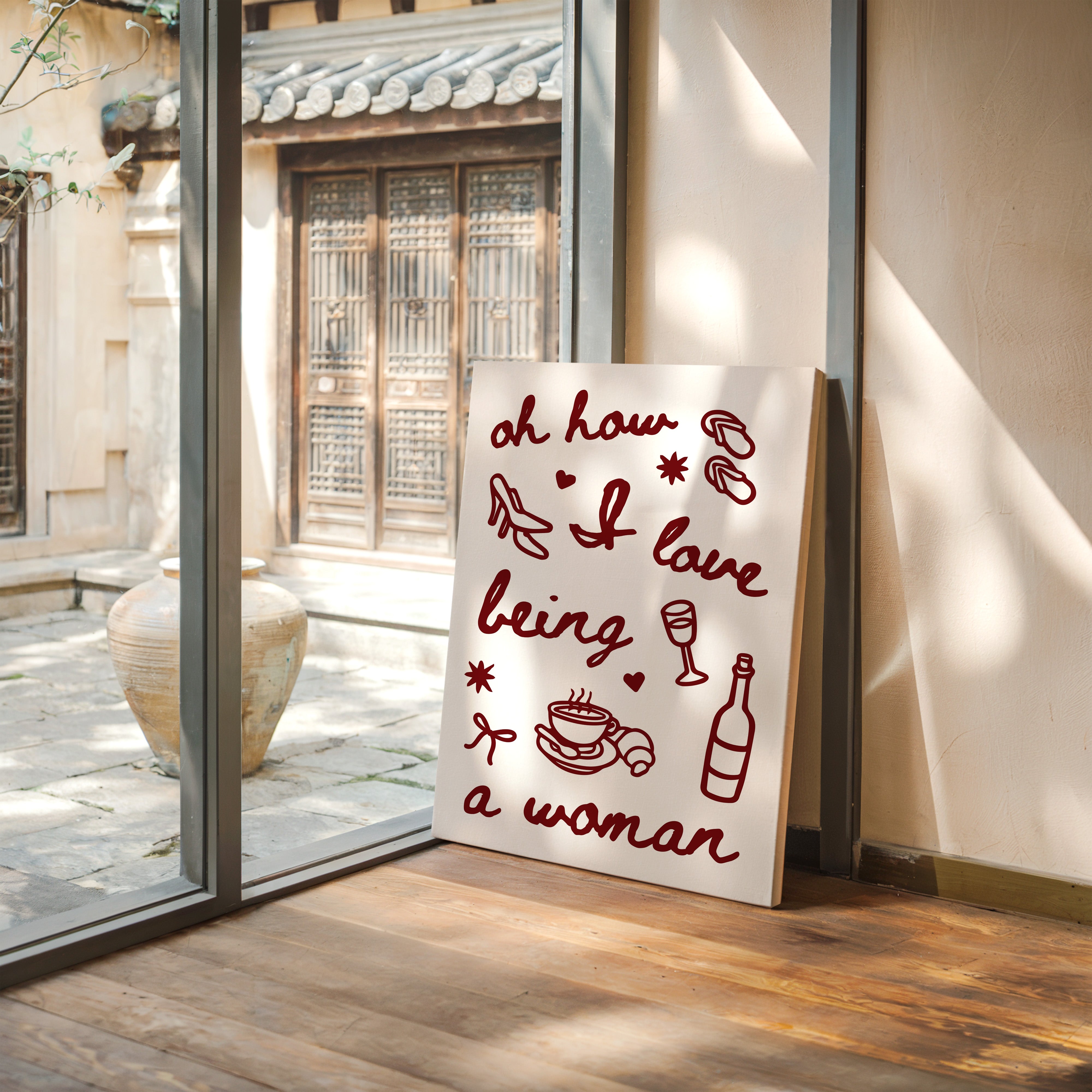 Sweet Moments In Burgundy Lines