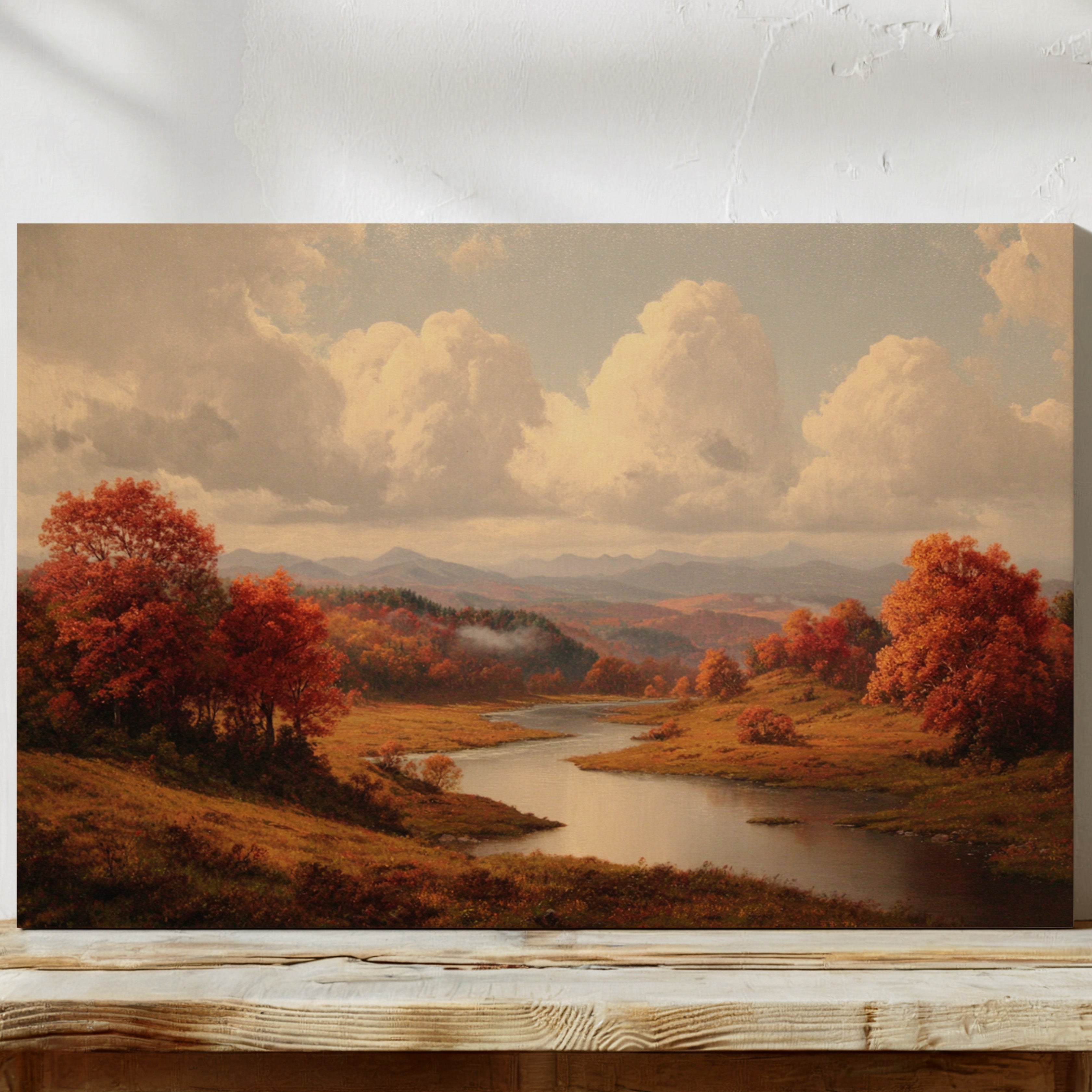 Autumn's Embrace Over Still Waters