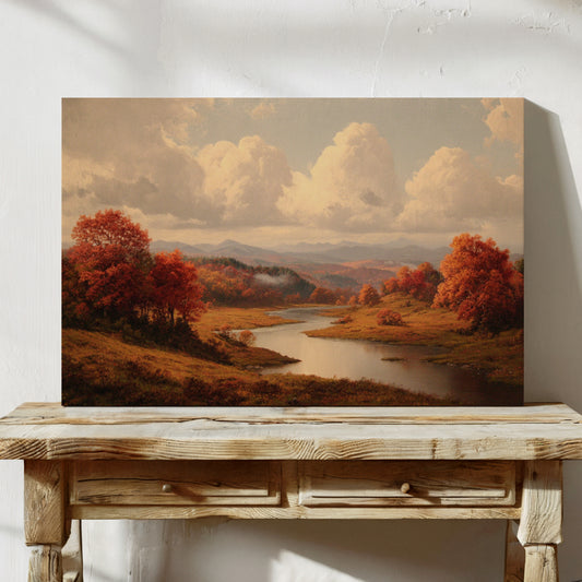 Autumn's Embrace Over Still Waters