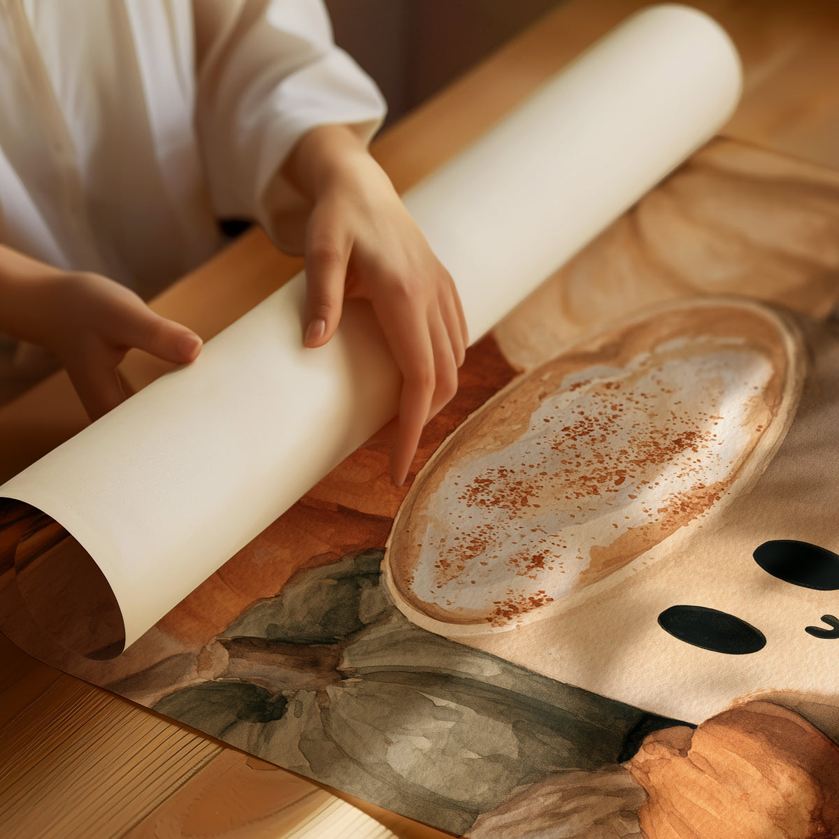 Latte Spirits, Feeling Ghoul, rolled matte poster print