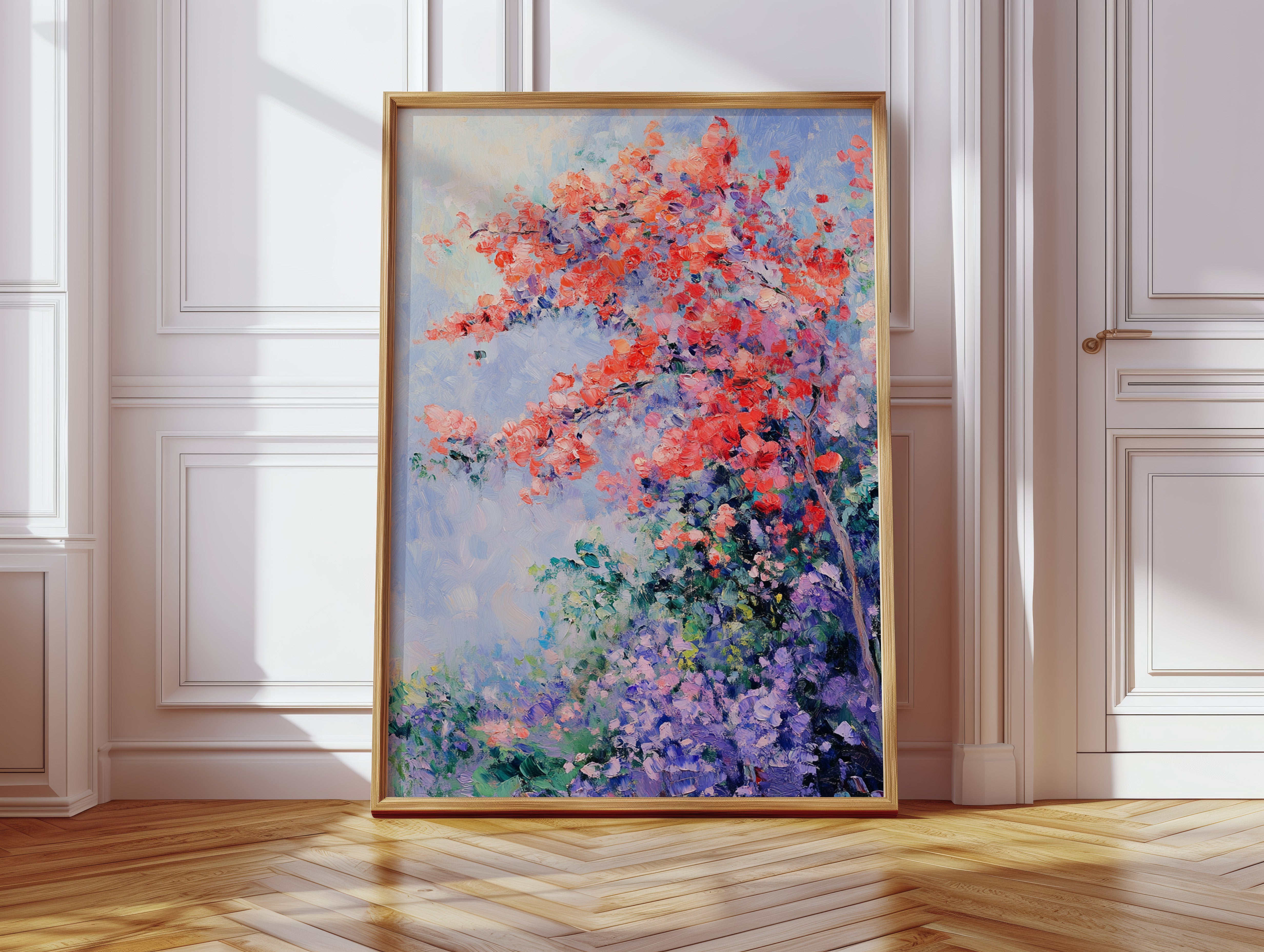 Blossoms Beneath a Vibrant Sky
