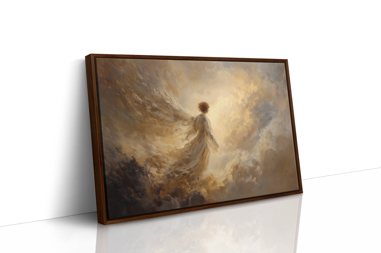 Transcendent Journey Through Golden Clouds