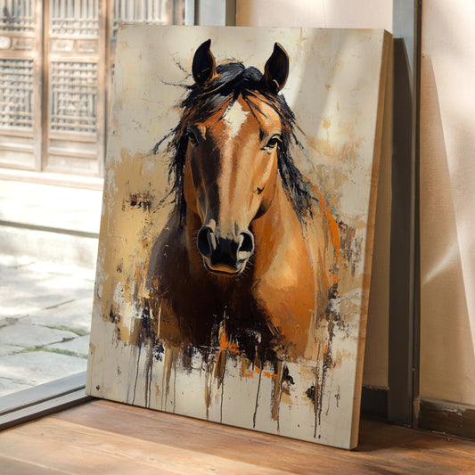 Golden Mare with Wild Mane
