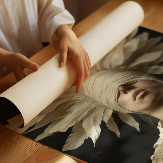 Blind Oracle in Ivory Feathers