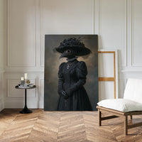 Elegance Beneath a Feathered Veil
