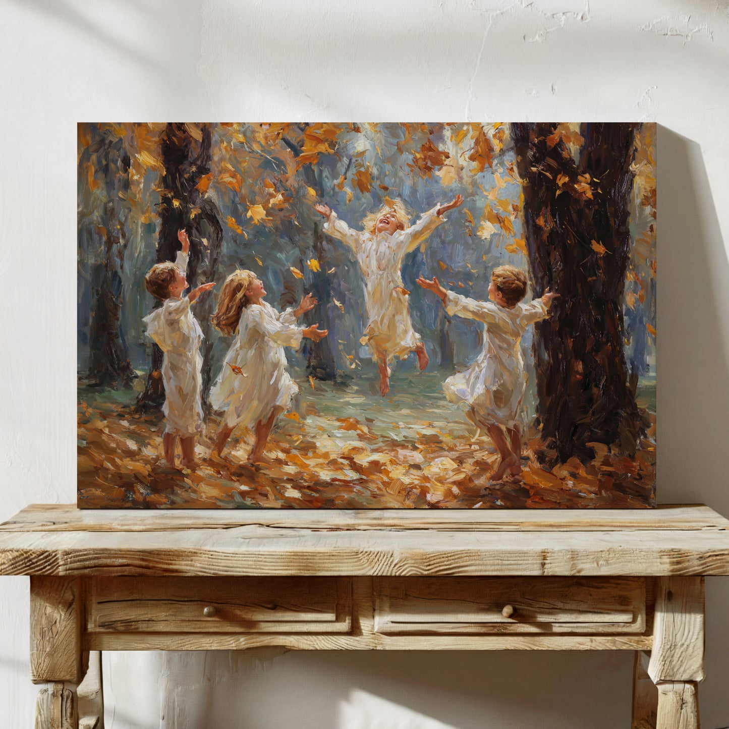 Joy Unleashed Among Golden Leaves