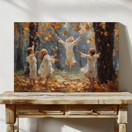 Joy Unleashed Among Golden Leaves